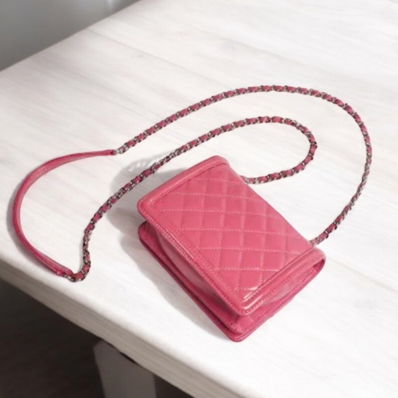 Limited Edition Chanel Pink Ombre Plexi and Leather Boy Brick Mini Bag - Picture 3 of 11